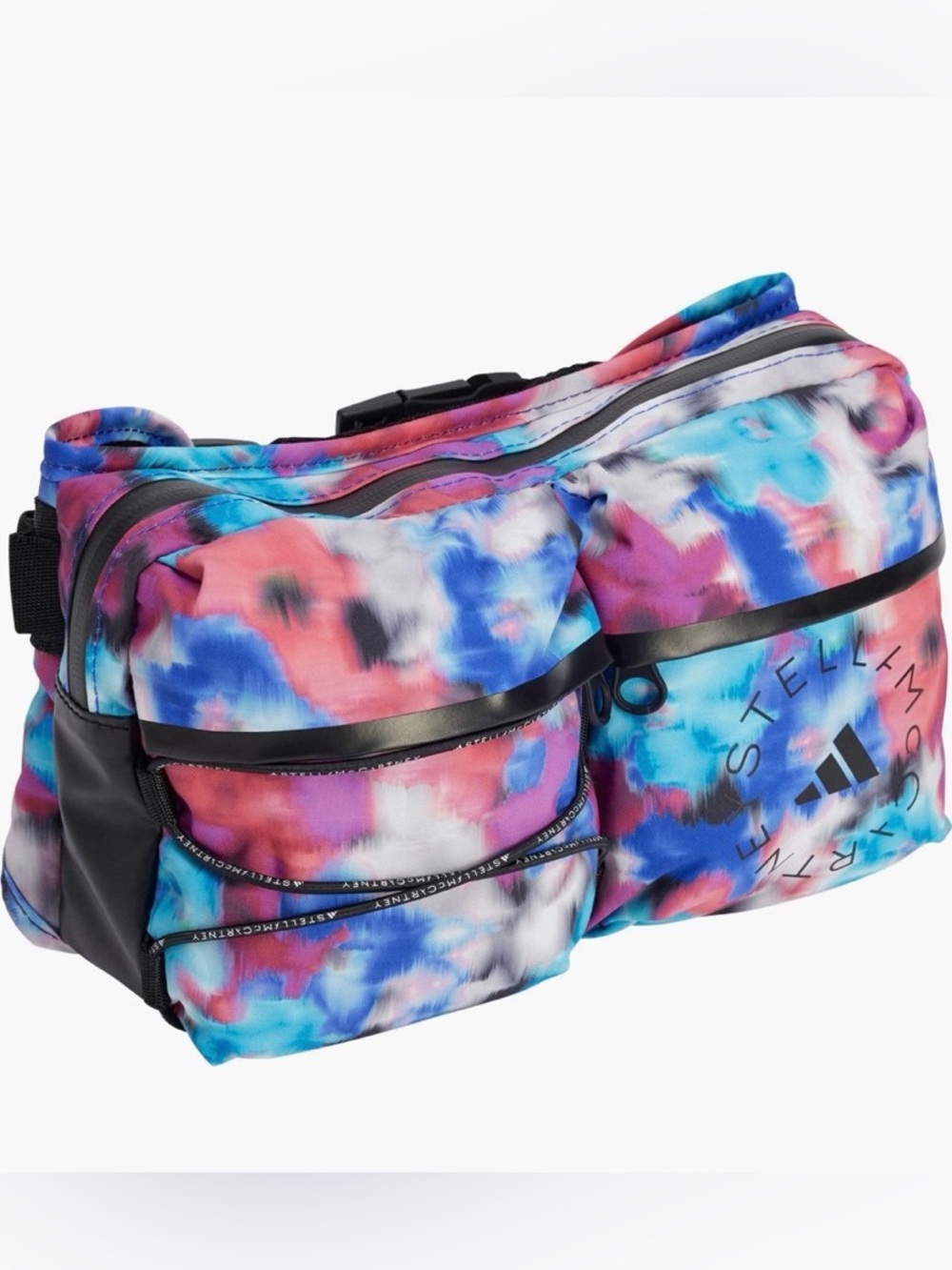 Adidas by Stella McCartney Pink Blue Multicolor Tie-Dye Crossbody Belt Bag